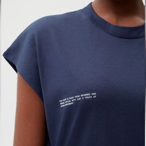 Pangaia organic cotton cropped shoulder tee